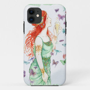 Vintage Art Nouveau Lady Champagne Party Time iPhone 11 Case