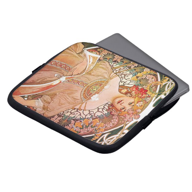 Vintage Art Nouveau Laptop Sleeve (Front Top)
