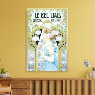 Vintage Art Nouveau Le Bec Liais, Privat Livemont Canvas Print