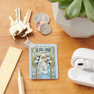 Vintage Art Nouveau Le Bec Liais, Privat Livemont Key Ring