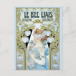 Vintage Art Nouveau Le Bec Liais, Privat Livemont Postcard