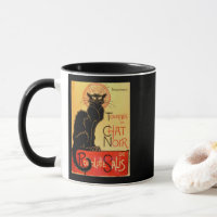 Vintage Art Nouveau Le Chat Noir Black Cat