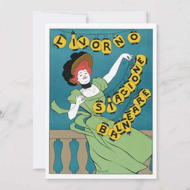 Vintage Art Nouveau, Livorno Senorita Dancing (Front)