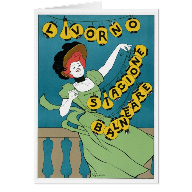 Vintage Art Nouveau, Livorno Senorita Dancing (Front)