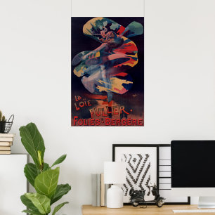 Vintage Art Nouveau, Loie Fuller at Folies Bergere Poster