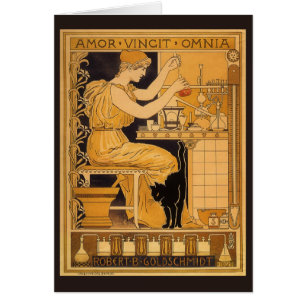 Vintage Art Nouveau, Love Conquers All Scientist