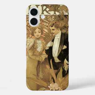 Vintage Art Nouveau Love Romance, Flirt by Mucha iPhone 16 Plus Case