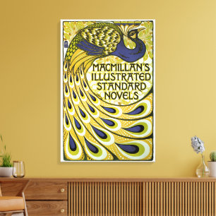 Vintage Art Nouveau, Macmillan's Peacock Feather Canvas Print