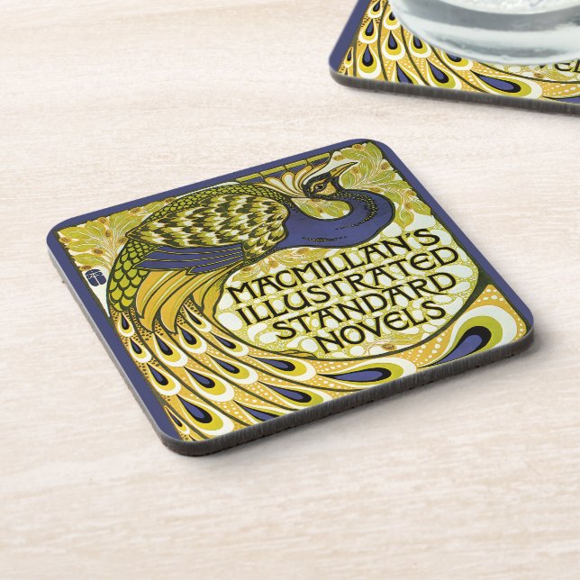Vintage Art Nouveau, Macmillan's Peacock Feather Coaster (Left Side)