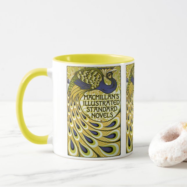 Vintage Art Nouveau, Macmillan's Peacock Feather Mug (With Donut)