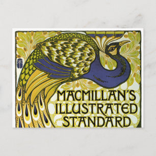 Vintage Art Nouveau, Macmillan's Peacock Feather Postcard