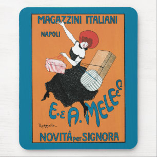 Vintage Art Nouveau Magazzini Italiani by Capiello Mouse Mat