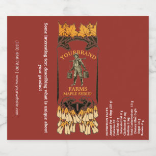 Vintage Art Nouveau Maple Syrup Label Template