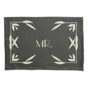 Vintage Art Nouveau Mr & Mrs Green Pillowcase