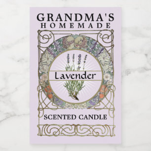 Vintage Art Nouveau Mucha Candle Label Template