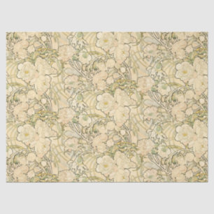 Vintage Art Nouveau Mucha Floral Peonies Pattern Tissue Paper