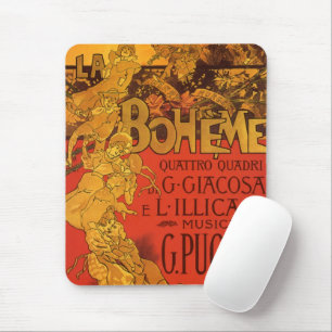 Vintage Art Nouveau Music, La Boheme Opera, 1896 Mouse Mat