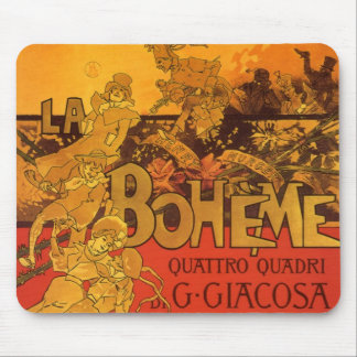 Vintage Art Nouveau Music, La Boheme Opera, 1896 Mouse Mat