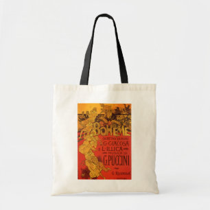 Vintage Art Nouveau Music, La Boheme Opera, 1896 Tote Bag