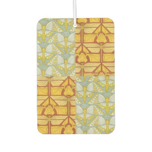 Vintage Art Nouveau Nature Grid Pattern Art Car Air Freshener