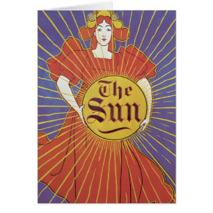 Vintage Art Nouveau, New York Sun Newspaper