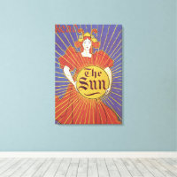 Vintage Art Nouveau, New York Sun Newspaper