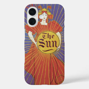 Vintage Art Nouveau, New York Sun Newspaper iPhone 16 Case