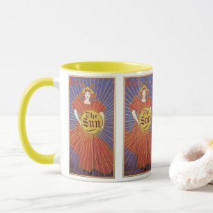 Vintage Art Nouveau, New York Sun Newspaper Mug