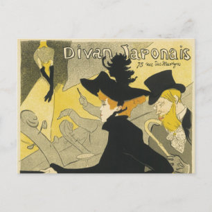 Vintage Art Nouveau Nightclub Cafe, Divan Japonais Postcard