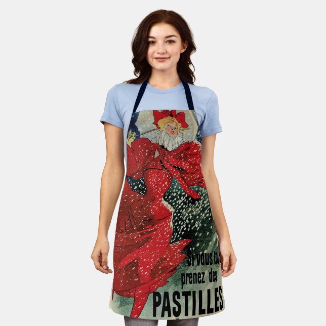 Vintage Art Nouveau Pastilles Geraudel Cough Drops Apron (Worn)