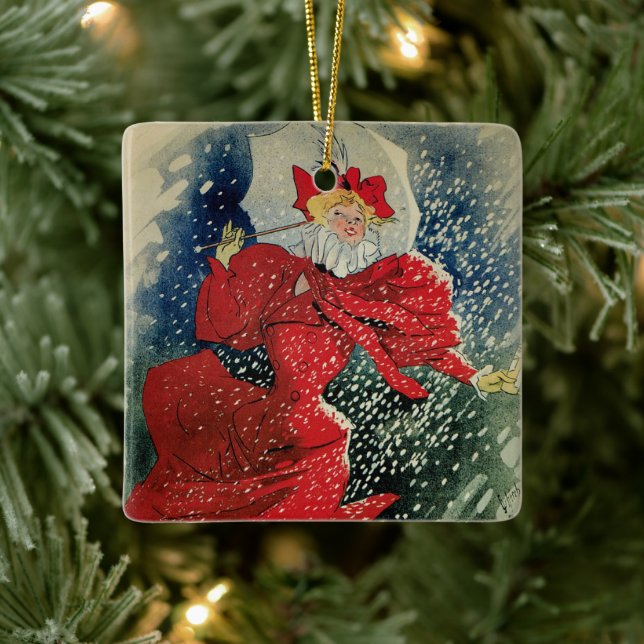 Vintage Art Nouveau Pastilles Geraudel Cough Drops Ceramic Tree Decoration (Tree)