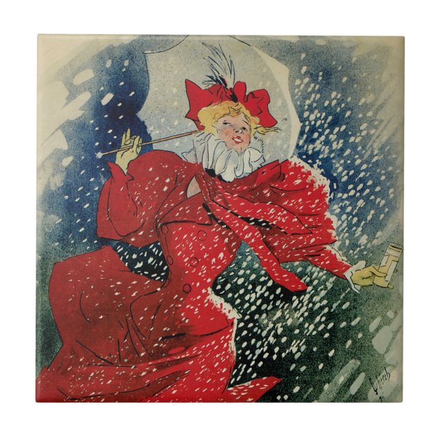 Vintage Art Nouveau Pastilles Geraudel Cough Drops Tile (Front)