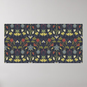 vintage art nouveau pattern. Art Nouveau. aquilegi Poster