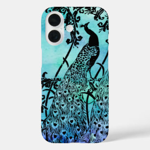 Vintage Art Nouveau Peacock Illustration Antique iPhone 16 Case