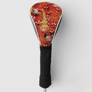 Vintage Art Nouveau Pheasants, Ferns and Dandelion Golf Head Cover