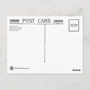 Vintage Art Nouveau Postcard Back