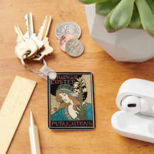Vintage Art Nouveau, Prangs Easter Publications Key Ring