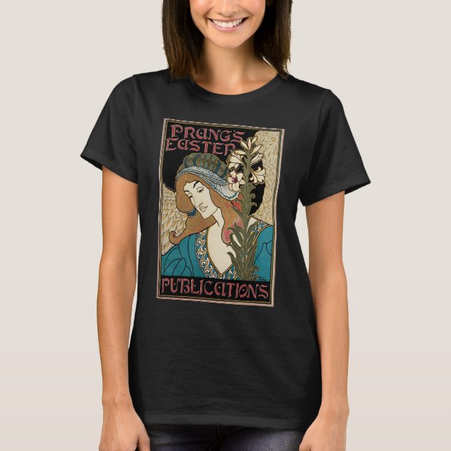 Vintage Art Nouveau, Prang's Easter Publications T-Shirt (Front)