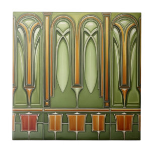 Vintage Art nouveau Reproduction Tile