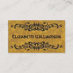 Vintage Art Nouveau Retro Chic Decorative Detail Business Card