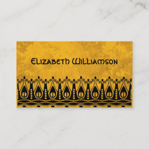 Vintage Art Nouveau Retro Chic Ocean Waves Splash Business Card