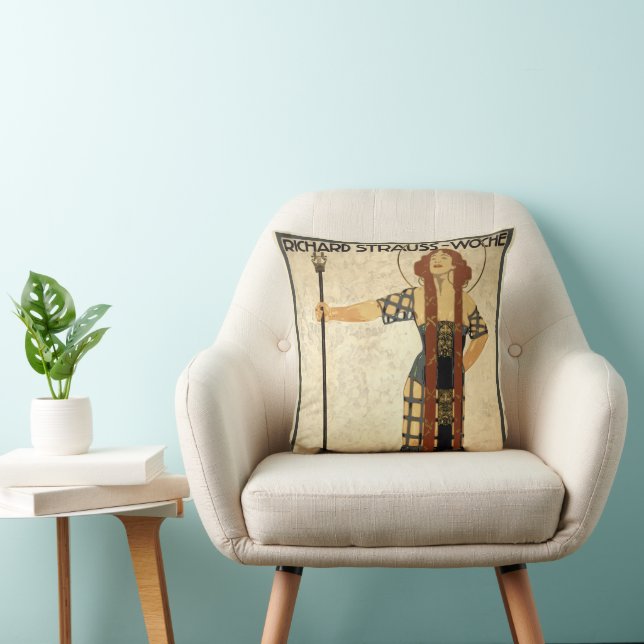 Vintage Art Nouveau Richard Strauss-Woche, Munich Cushion (Chair)
