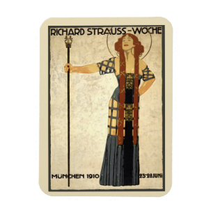 Vintage Art Nouveau Richard Strauss-Woche, Munich Magnet