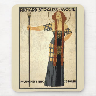Vintage Art Nouveau Richard Strauss-Woche, Munich Mouse Mat