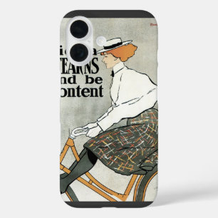 Vintage Art Nouveau, Ride a Sterns Bicycles Bikes iPhone 16 Case