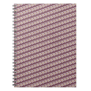 Vintage Art Nouveau rose tree maroon pattern Notebook