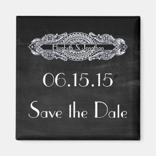 Vintage Art Nouveau Save the Date Magnet