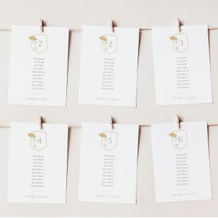 Vintage Art Nouveau Seating Chart Card