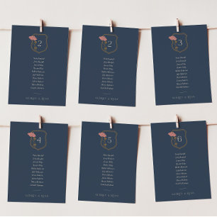 Vintage Art Nouveau Seating Chart Card