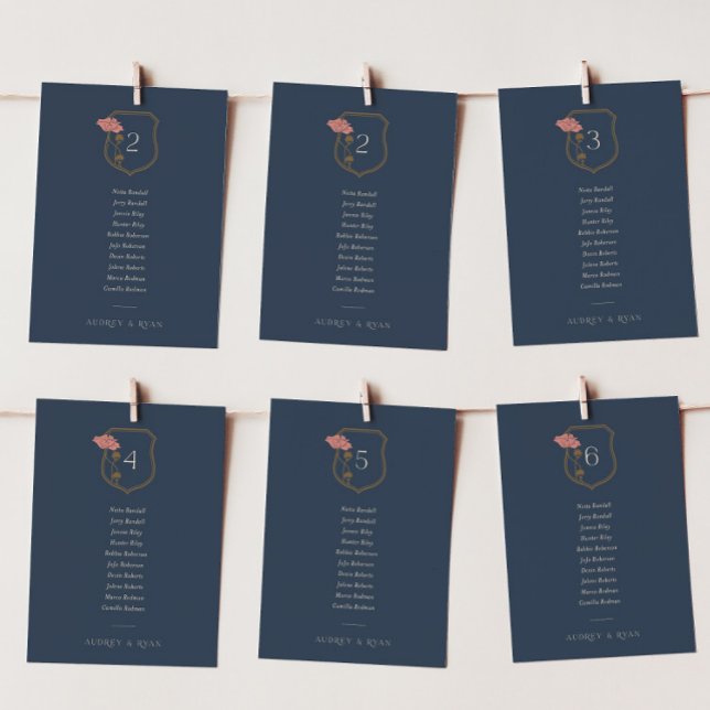 Vintage Art Nouveau Seating Chart Card (Vintage Art Nouveau Wedding Seating Chart Card)